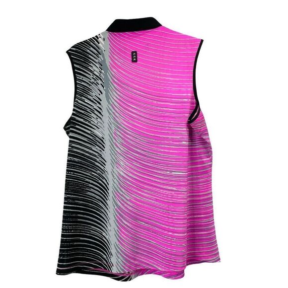 Jamie Sadock Size M sleeveless golf tennis top avant garde print - Picture 5 of 7
